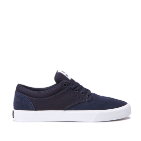 Mens Supra Skate Shoes CHINO Navy/White | AU-69558